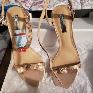 INC rose gold high heel shoes